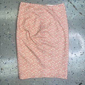 Women's Peach & Cream Pencil Skirt